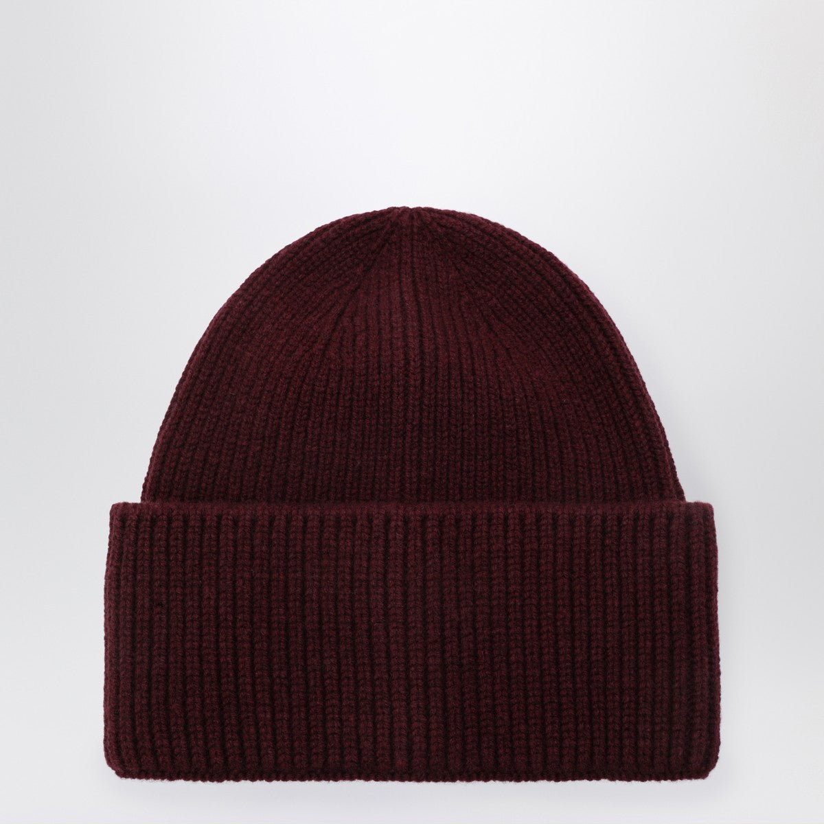 Destin Dark burgundy wool and cashmere beanie